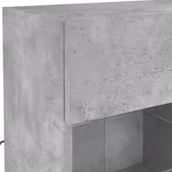 vidaXL TV Wall Cabinets with LED Lights TV Wall Unit Storage Floating TV Unit - concrete grey, 78.5 x 30 x 60.5 cm/ 1 pcs - Additional view 10