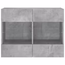 vidaXL TV Wall Cabinets with LED Lights TV Wall Unit Storage Floating TV Unit - concrete grey, 78.5 x 30 x 60.5 cm/ 1 pcs - Additional view 6