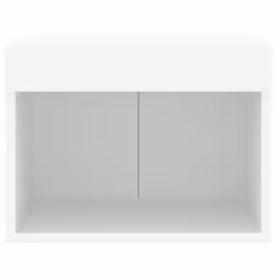 vidaXL Bedside Cabinets with LED Lights Wall-mounted Nightstand 2 pcs White - Additional view 8