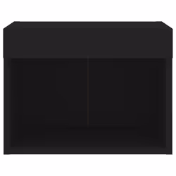 vidaXL Bedside Cabinets with LED Lights Wall-mounted Nightstand 2 pcs Black - Additional view 8