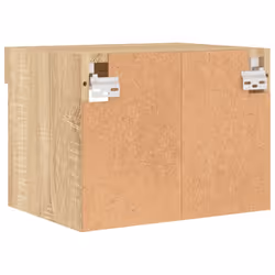 vidaXL Bedside Cabinets with LED Lights Wall-mounted Cabinet 2 pcs Sonoma Oak - Additional view 10