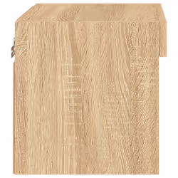 vidaXL Bedside Cabinets with LED Lights Wall-mounted Cabinet 2 pcs Sonoma Oak - Additional view 9