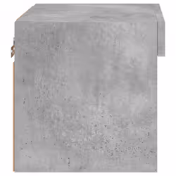 vidaXL Bedside Cabinet with LED Lights Wall-mounted Nightstand Concrete Grey - Additional view 7