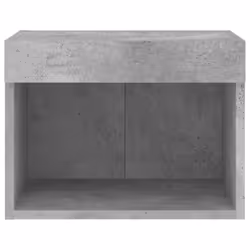 vidaXL Bedside Cabinets & LED Lights Wall-mounted Cabinet 2 pcs Concrete Grey - Additional view 8
