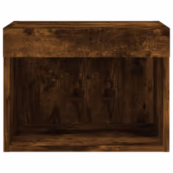 vidaXL Bedside Cabinets with LED Lights Wall-mounted Cabinet 2 pcs Smoked Oak - Additional view 8