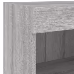 vidaXL Bedside Cabinet with LED Lights Wall-mounted Nightstand Grey Sonoma - Additional view 9