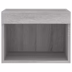 vidaXL Bedside Cabinets with LED Lights Wall-mounted Cabinet 2 pcs Grey Sonoma - Additional view 8