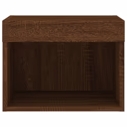 vidaXL Bedside Cabinets with LED Lights Wall-mounted Cabinet 2 pcs Brown Oak - Additional view 8