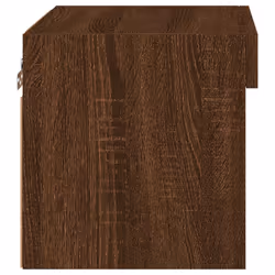 vidaXL Bedside Cabinets with LED Lights Wall-mounted Cabinet 2 pcs Brown Oak - Additional view 9