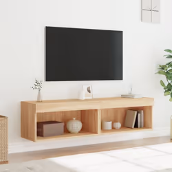 vidaXL TV Cabinets with LED Lights TV Stand Cabinet TV Unit 2 pcs Sonoma Oak - Additional view 4
