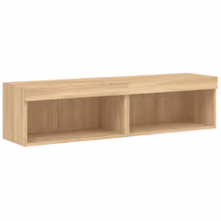 vidaXL TV Cabinets with LED Lights TV Stand Cabinet TV Unit 2 pcs Sonoma Oak - Additional view 6