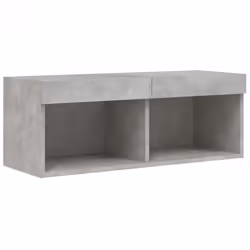 vidaXL TV Cabinet with LED Lights TV Stand Media Cabinet TV Unit Concrete Grey - Additional view 6