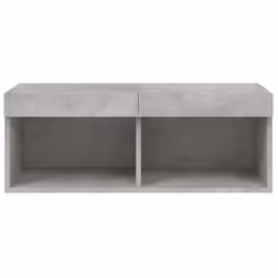 vidaXL TV Cabinet with LED Lights TV Stand Media Cabinet TV Unit Concrete Grey - Additional view 7