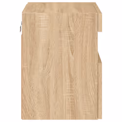vidaXL TV Wall Cabinet with LED Lights Floating TV Unit TV Cabinet Sonoma Oak - Additional view 9