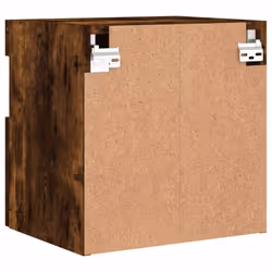 vidaXL TV Wall Cabinet with LED Lights Floating TV Unit TV Cabinet Smoked Oak - Additional view 10