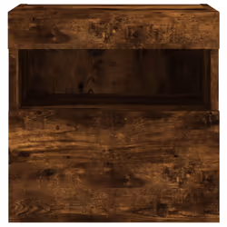 vidaXL TV Wall Cabinet with LED Lights Floating TV Unit TV Cabinet Smoked Oak - Additional view 8