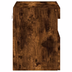 vidaXL TV Wall Cabinet with LED Lights Floating TV Unit TV Cabinet Smoked Oak - Additional view 9