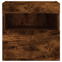 vidaXL TV Wall Cabinets with LED Lights Floating TV Unit 2 pcs Smoked Oak - Additional view 9
