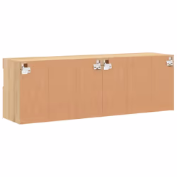 vidaXL TV Wall Cabinets with LED Lights Floating TV Unit 2 pcs Sonoma Oak - Additional view 10