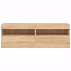vidaXL TV Wall Cabinets with LED Lights Floating TV Unit 2 pcs Sonoma Oak - Additional view 8