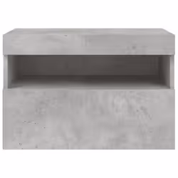 vidaXL TV Wall Cabinet with LED Lights Wall Mounted TV Units Concrete Grey - Additional view 8