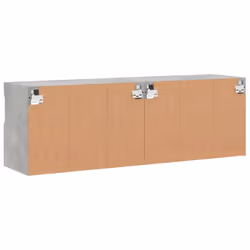 vidaXL TV Wall Cabinets with LED Lights Floating TV Unit 2 pcs Concrete Grey - Additional view 10