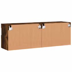vidaXL TV Wall Cabinets with LED Lights Floating TV Unit 2 pcs Smoked Oak - Additional view 10