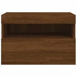 vidaXL TV Wall Cabinet with LED Lights Floating TV Unit TV Cabinet Brown Oak - Additional view 8