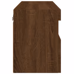vidaXL TV Wall Cabinet with LED Lights Floating TV Unit TV Cabinet Brown Oak - Additional view 9