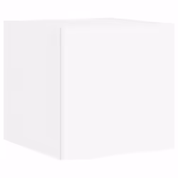 vidaXL TV Wall Cabinets with LED Lights Wall Mounted TV Units 2 pcs White - Additional view 7