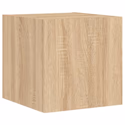 vidaXL TV Wall Cabinets with LED Lights Floating TV Unit 2 pcs Sonoma Oak - Additional view 7