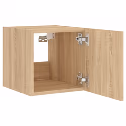 vidaXL TV Wall Cabinets with LED Lights Floating TV Unit 2 pcs Sonoma Oak - Additional view 8