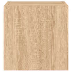 vidaXL TV Wall Cabinets with LED Lights Floating TV Unit 2 pcs Sonoma Oak - Additional view 9