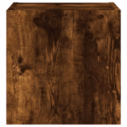 vidaXL TV Wall Cabinet with LED Lights Floating TV Unit TV Cabinet Smoked Oak - Additional view 8