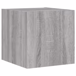 vidaXL TV Wall Cabinet with LED Lights Floating TV Unit TV Cabinet Grey Sonoma