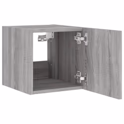 vidaXL TV Wall Cabinet with LED Lights Floating TV Unit TV Cabinet Grey Sonoma - Additional view 7