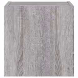 vidaXL TV Wall Cabinets with LED Lights Floating TV Unit 2 pcs Grey Sonoma - Additional view 9