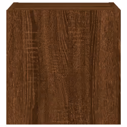 vidaXL TV Wall Cabinet with LED Lights Floating TV Unit TV Cabinet Brown Oak - Additional view 8