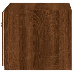 vidaXL TV Wall Cabinet with LED Lights Floating TV Unit TV Cabinet Brown Oak - Additional view 9