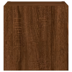 vidaXL TV Wall Cabinets with LED Lights Wall Mounted TV Units 2 pcs Brown Oak - Additional view 9