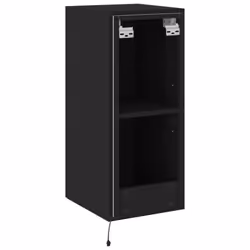 vidaXL TV Wall Cabinet with LED Lights Floating Wall Mounted TV Cabinet Black - Additional view 10