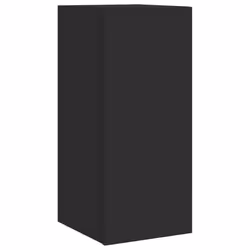 vidaXL TV Wall Cabinet with LED Lights Floating Wall Mounted TV Cabinet Black
