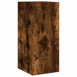 vidaXL TV Wall Cabinet with LED Lights Floating TV Unit TV Cabinet Smoked Oak