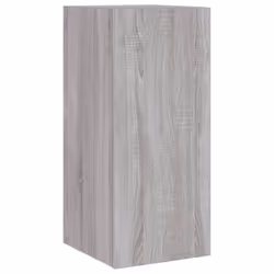 vidaXL TV Wall Cabinet with LED Lights Floating TV Unit TV Cabinet Grey Sonoma