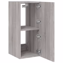 vidaXL TV Wall Cabinet with LED Lights Floating TV Unit TV Cabinet Grey Sonoma - Additional view 7