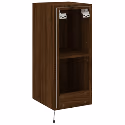 vidaXL TV Wall Cabinet with LED Lights Floating TV Unit TV Cabinet Brown Oak - Additional view 10
