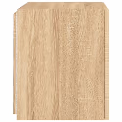 vidaXL TV Wall Cabinet with LED Lights Floating TV Unit TV Cabinet Sonoma Oak - Additional view 9