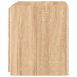 vidaXL TV Wall Cabinets with LED Lights Floating TV Unit 2 pcs Sonoma Oak - Additional view 9