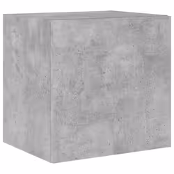 vidaXL TV Wall Cabinets with LED Lights Floating TV Unit 2 pcs Concrete Grey - Additional view 7