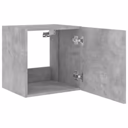 vidaXL TV Wall Cabinets with LED Lights Floating TV Unit 2 pcs Concrete Grey - Additional view 8